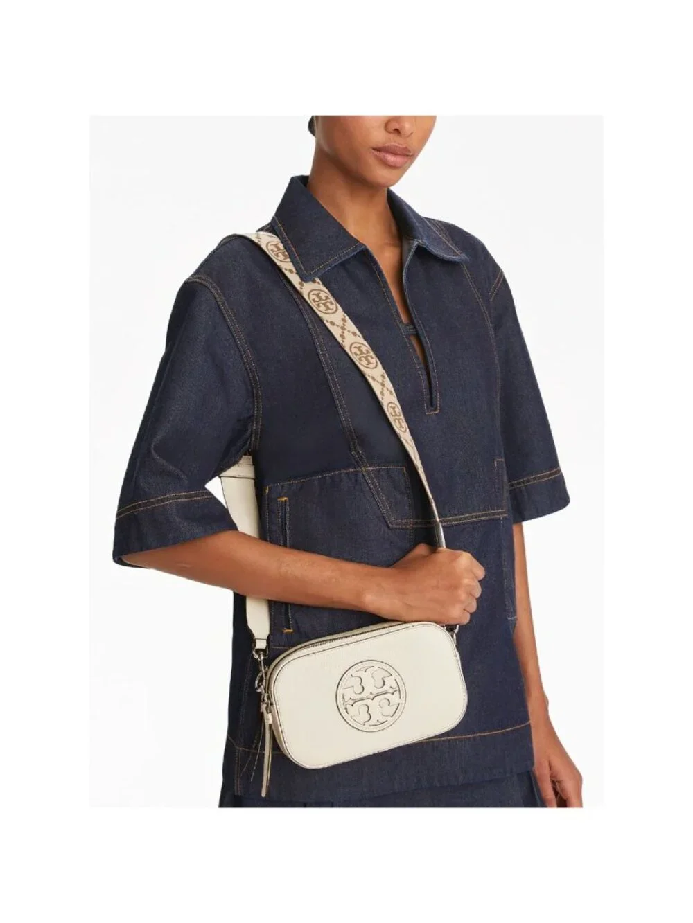 Tory Burch Miller Mini Crossbody Bag New Ivory OS
